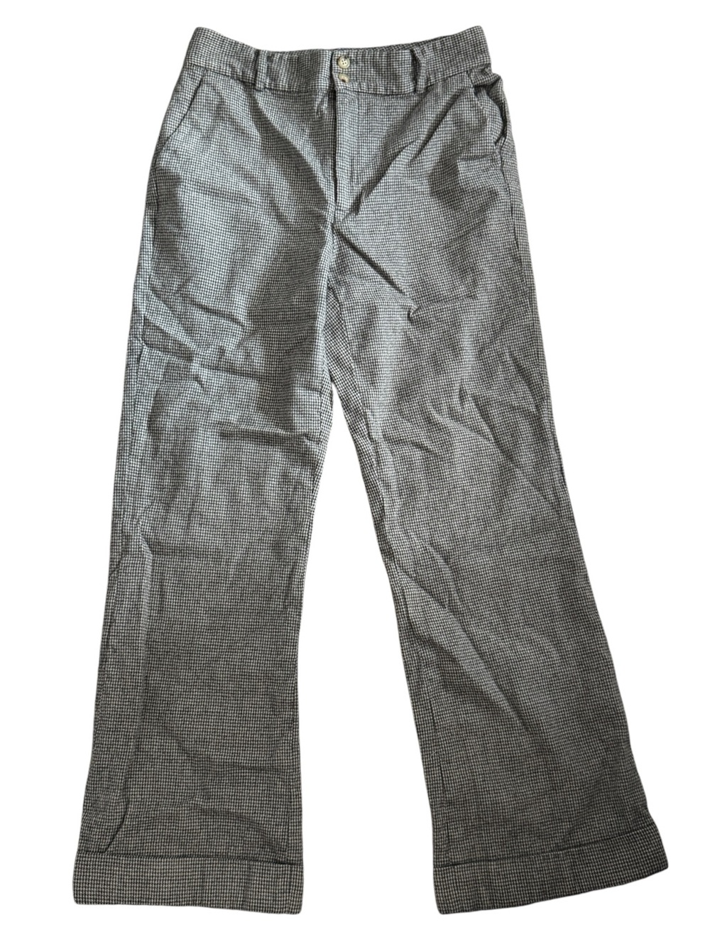 Vintage Lauren Ralph Lauren Gray Houndstooth Wool Trousers Pants Sz 8